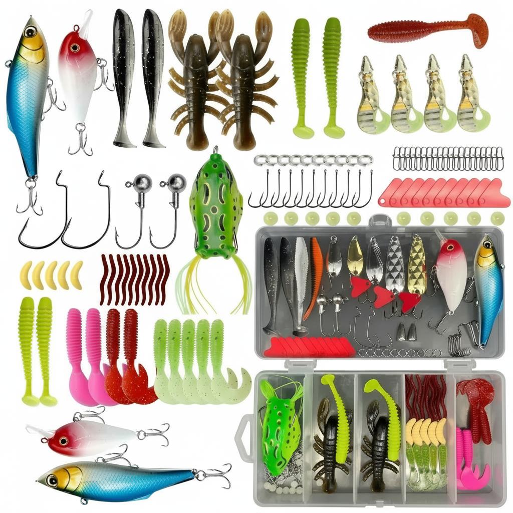 Fishing Lure Kit - Kit de 133 Peças de Iscas
