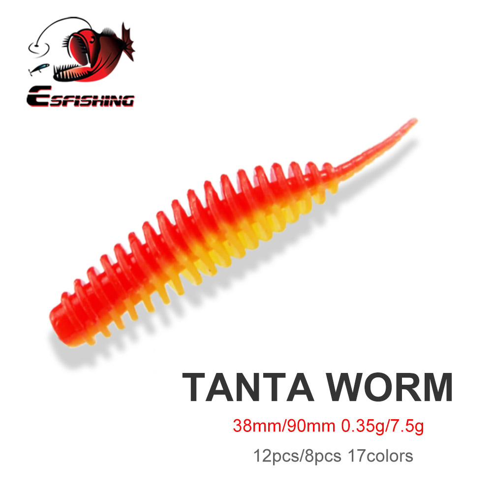 Fishing Lure Spoon - ESFISHING Isca Artificial Minhoca Tanta 38mm