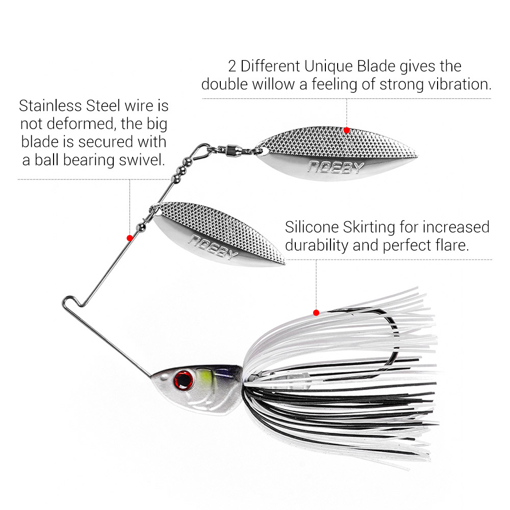 Noeby spinnerbait 10.5g 14g 21 - Fishing Lure Spoon avaliação e preço