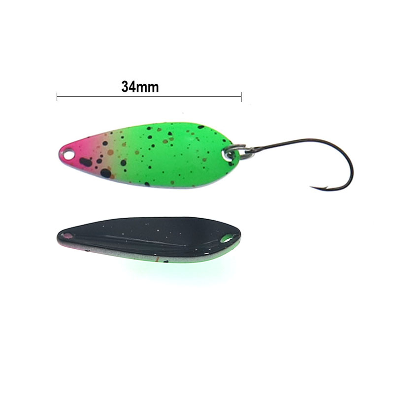 Colher de pesca 4.3g 34mm uv c - Fishing Lure Spoon avaliação e preço