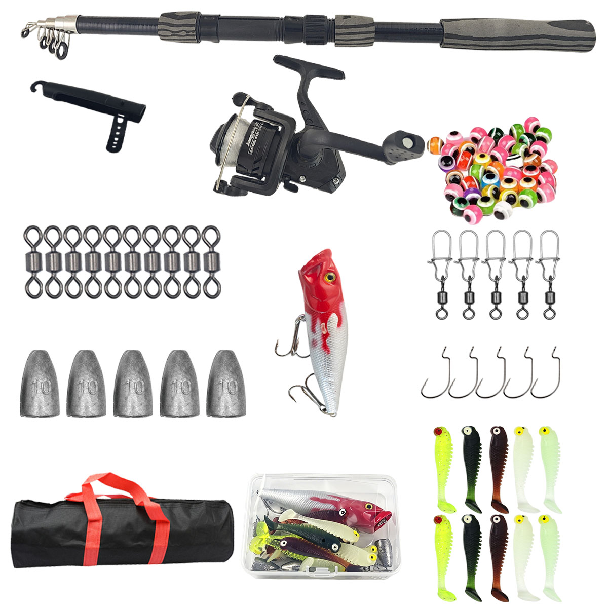 Kit de Vara de Pesca Telescópi - Fishing Lure Spinner avaliação e preço