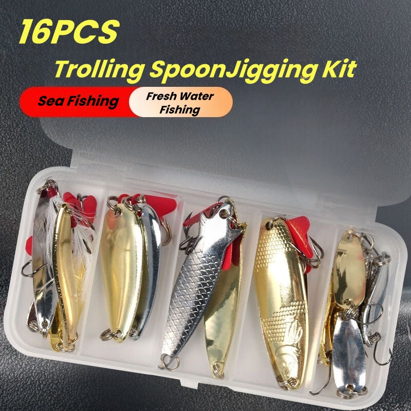 Kit de Iscas de Pesca com 16 P - Fishing Lure Spinner avaliação e preço