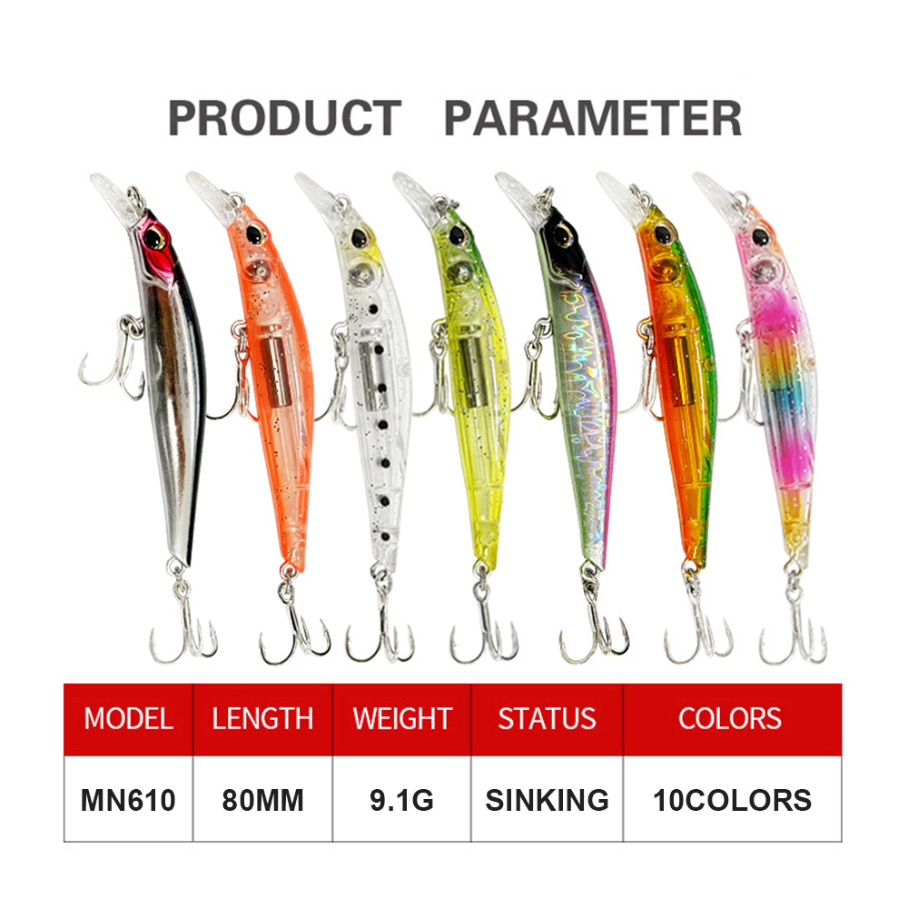8cm 9.1g iscas de pesca afunda - Fishing Lure Jerkbait avaliação e preço